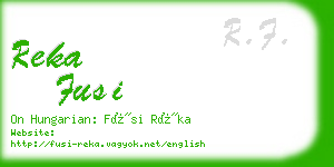 reka fusi business card